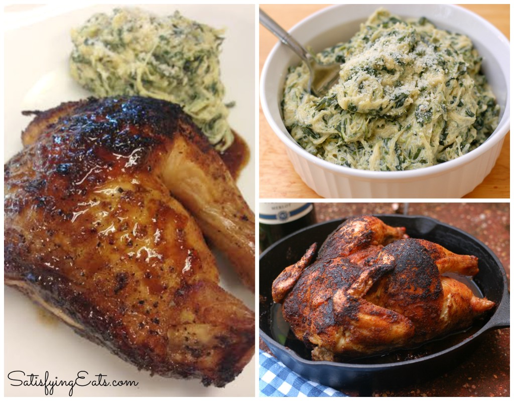 Drunken Cajun Chicken and Creamy Spinach.